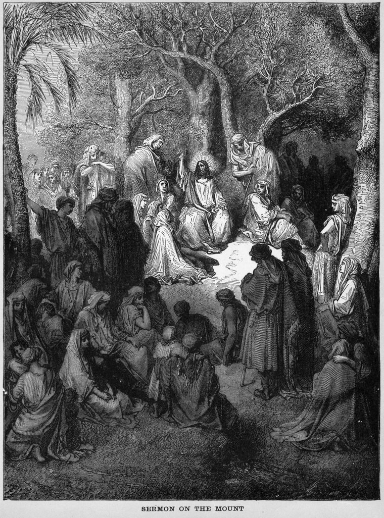The Sermon on the Mount, engraving by Gustave Doré, 1866